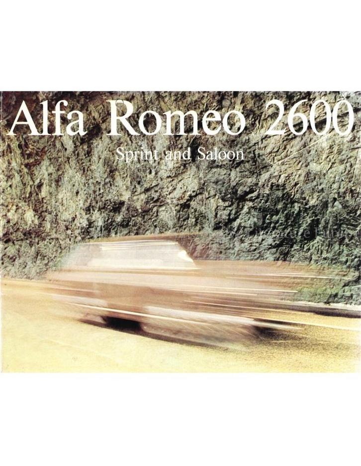 1965 ALFA ROMEO 2600 SPRINT / SEDAN BROCHURE ENGELS, Livres, Autos | Brochures & Magazines, Enlèvement ou Envoi