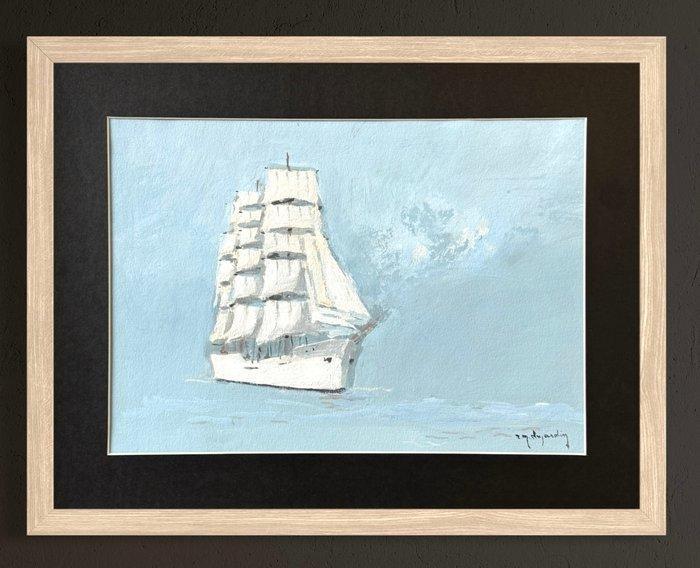 Rene Marie Dujardin (1913-2002) - Magnifique peinture d’un, Antiquités & Art, Art | Peinture | Moderne