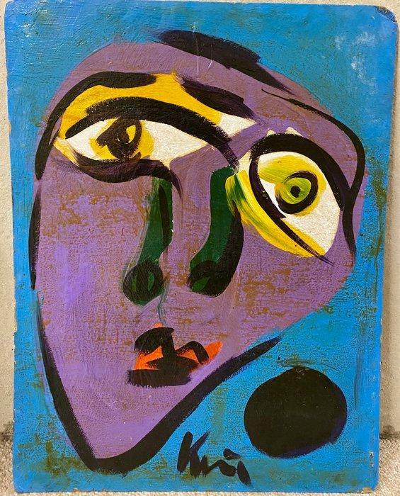 Peter Robert Keil (1942) - Abstraktes Gesicht, Antiek en Kunst, Kunst | Schilderijen | Modern