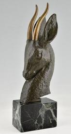 Georges Garreau - Sculpture, Art Deco buste van een hert -