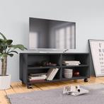 vidaXL Tv-meubel met wieltjes 90x35x35 cm bewerkt hout grijs