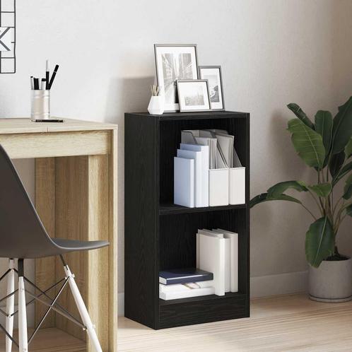 vidaXL Boekenkast 40x24x76 cm spaanplaat zwart eikenkleurig, Huis en Inrichting, Kasten | Boekenkasten, Nieuw, Verzenden