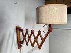 Wandlamp - Hout - Vintage uitschuifbare schaarlamp