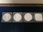 Nederland. Lot van 4 Gulden munten crown size verzilverdt, Postzegels en Munten, Munten | Nederland
