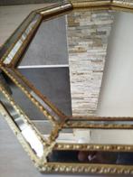 Spiegel- Venetiaanse stijl spiegel - Messing, Kristal, Hout, Antiek en Kunst