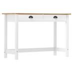 vidaXL Wandtafel Hill 2 lades 110x45x74 cm massief, Huis en Inrichting, Verzenden, Nieuw