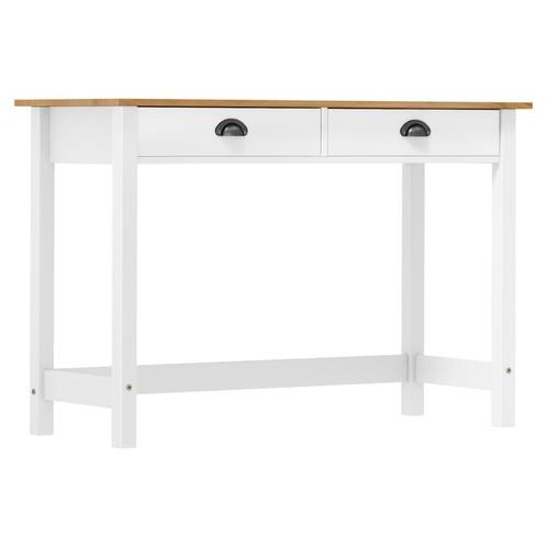 vidaXL Wandtafel Hill 2 lades 110x45x74 cm massief, Huis en Inrichting, Tafels | Bijzettafels, Nieuw, Verzenden