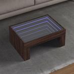 vidaXL Salontafel met Infinity LED 70x50x30 cm bruin, Verzenden, Nieuw