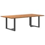 vidaXL Eettafel rechthoekig 240x120x74 cm massief eikenhout, Huis en Inrichting, Tafels | Eettafels, Verzenden, Nieuw