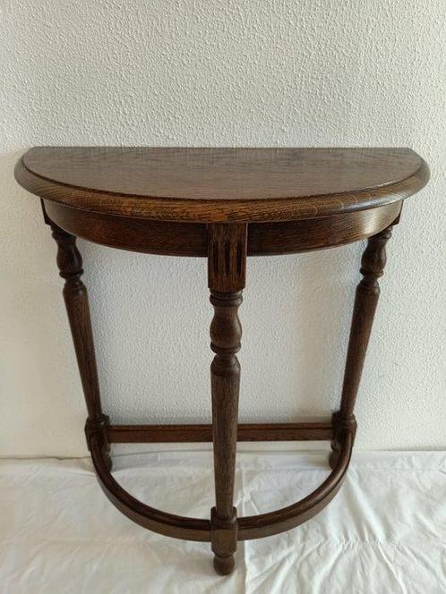 Wandtafel - halve maan tafel - Eik, Antiek en Kunst, Curiosa en Brocante