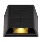 Zonnepaneel wandlamp zwart 1W LED 3000K IP54, Nieuw, Netvoeding, Led, Verzenden