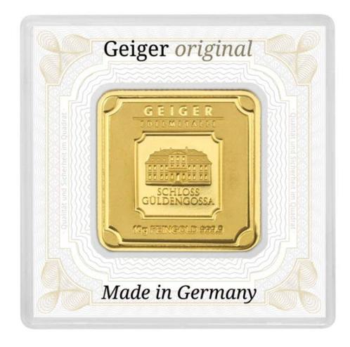 10 gram - Goud .999 - Geiger Goldbarren Gold mit, Timbres & Monnaies, Métaux nobles & Lingots