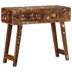 vidaXL Wandtafel 90x32x75 cm massief gerecycled hout, Huis en Inrichting, Tafels | Bijzettafels, Verzenden, Nieuw