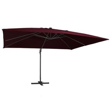 vidaXL Zweefparasol met LED-verlichting 400x300 cm, Verzenden, Nieuw
