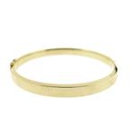 Gouden slavenarmband met patroon; Maat M, Ophalen of Verzenden