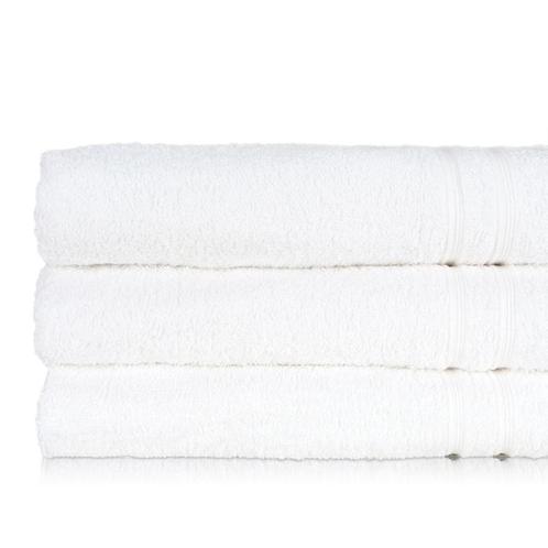 Badlaken Wit 70x130cm 100% Katoen - Treb ADH, Huis en Inrichting, Badkamer | Badtextiel en Accessoires, Handdoek, Overige kleuren