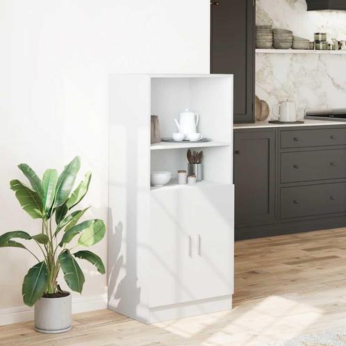 vidaXL Keukenkast 57x41,5x131,5 cm bewerkt hout wit, Huis en Inrichting, Kasten | Overige, Nieuw, Verzenden
