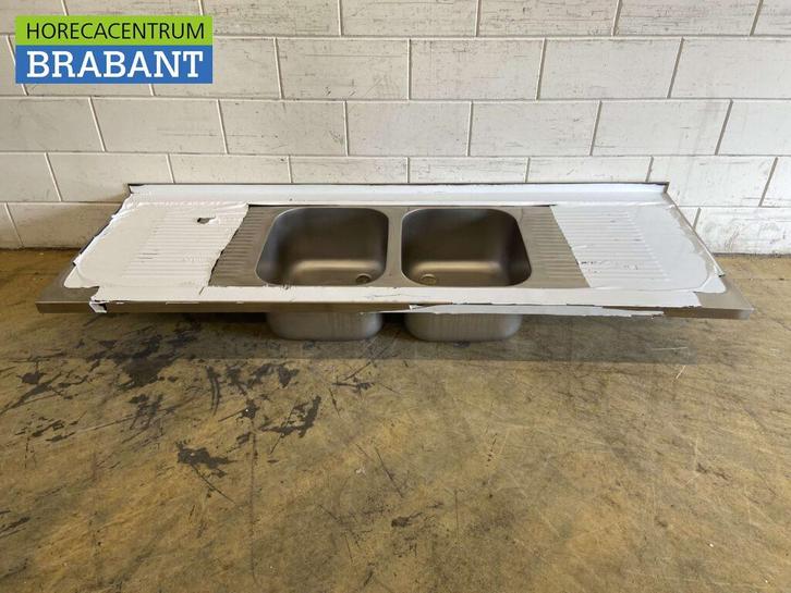 Plan de travail en acier inoxydable Double évier 200 x 70 cm, Articles professionnels, Horeca | Autre, Envoi