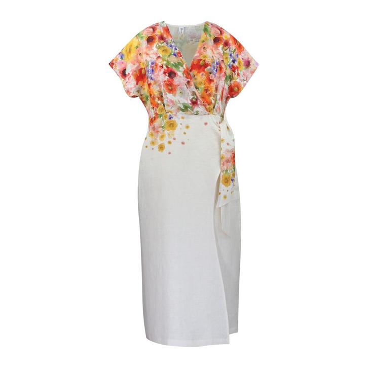 Backstage • linnen wikkeljurk Magali • M, Vêtements | Femmes, Pulls & Gilets, Envoi