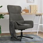 vidaXL Relaxstoel fluweel donkergrijs, Huis en Inrichting, Fauteuils, Verzenden, Nieuw