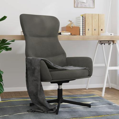 vidaXL Relaxstoel fluweel donkergrijs, Huis en Inrichting, Fauteuils, Nieuw, Verzenden