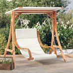 vidaXL Schommelstoel met kussen en luifel massief vurenhout, Tuin en Terras, Verzenden, Nieuw