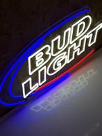 Bud Light - Enseigne lumineuse au néon - Plexiglass, Antiquités & Art