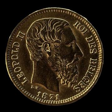 Belgique. Léopold II (1865-1909). 20 Francs 1871