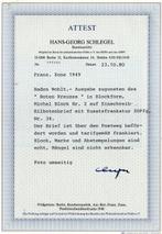 Baden - Franse zone 1949 - Blok Rode Kruis op brief met, Gestempeld