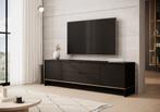 Meubella TV-Meubel zwart eiken 183 cm | TV kast, Overige materialen, Verzenden, 150 tot 200 cm, Nieuw