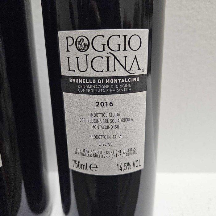 2016 Poggio Lucina - Brunello di Montalcino DOCG - 3 Flessen, Verzamelen, Wijnen