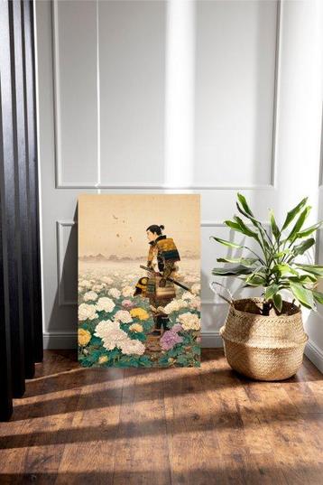 Samurai Chrysanthemum Field Ukiyo-e Special Limited Edition, Antiek en Kunst