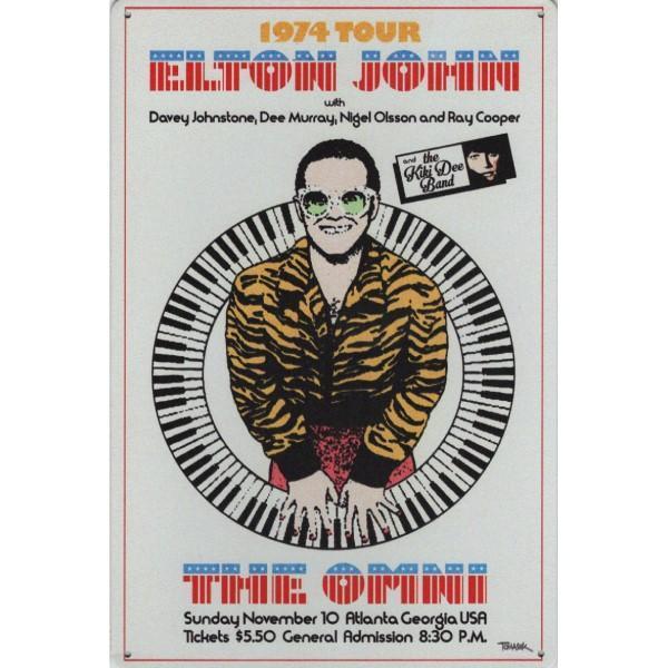Wandbord -  Elton John The Omni Tour 1974, Huis en Inrichting, Woonaccessoires | Wanddecoraties, Nieuw