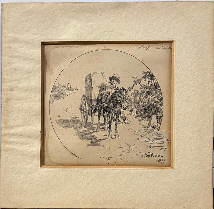 Eduardo Dalbono (1841-1915) - Verso i campi, Antiek en Kunst, Kunst | Schilderijen | Klassiek