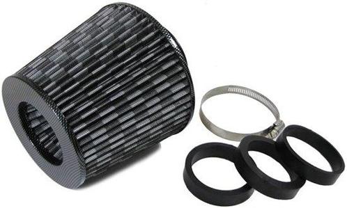Sport luchtfilter met adapter 60/65 / 70mm carbon, Auto-onderdelen, Filters, Nieuw, Ophalen of Verzenden