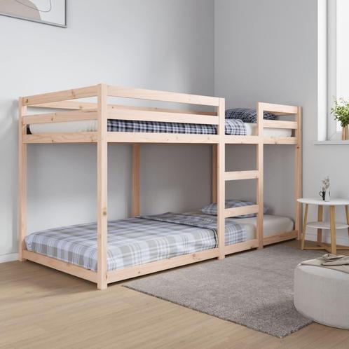 vidaXL Stapelbedframe zonder matras massief grenenhout, Huis en Inrichting, Slaapkamer | Bedden, Nieuw, Verzenden
