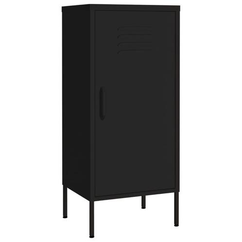 Opbergkast Zwart | Retour Deal | Stalen Kast -35%, Huis en Inrichting, Kasten | Roldeurkasten en Archiefkasten, 25 tot 50 cm, Nieuw