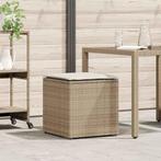 vidaXL Kussenbox met opslag Beige 50 x 50 x 50 cm poly, Tuin en Terras, Bergingen en Tuinkasten, Verzenden, Nieuw