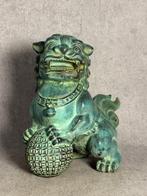 Beeld, Zeer bijzondere set foo dogs - 22 cm - Brons