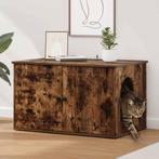vidaXL Kattenhuis Rook Eiken 85 x 55 x 50 cm Bewerkt hout, Verzenden, Nieuw