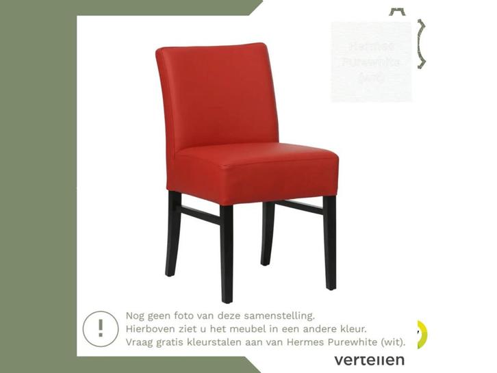 Leren eetkamerstoel Hold - Hermes Purewhite (wit) - Poten, Huis en Inrichting, Stoelen, Nieuw, Eén, Leer, Ophalen of Verzenden
