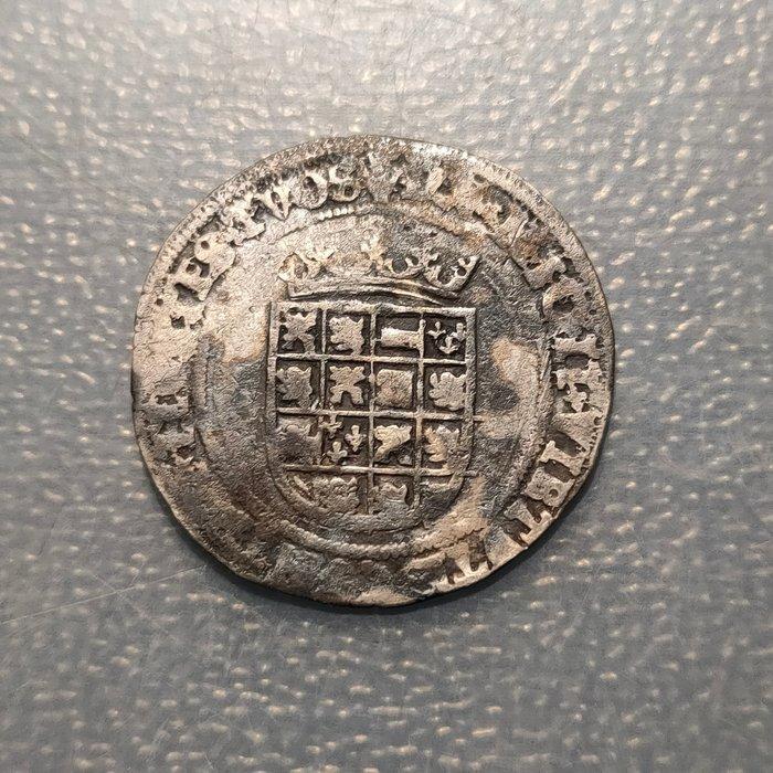 Spaans Rijk Nederland (Antwerpen). Carlos V (I de España)., Postzegels en Munten, Munten | Europa | Niet-Euromunten