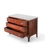 Commode - Marbre, Acajou, Antiek en Kunst