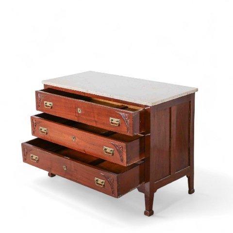 Commode - Marbre, Acajou, Antiek en Kunst, Antiek | Overige Antiek