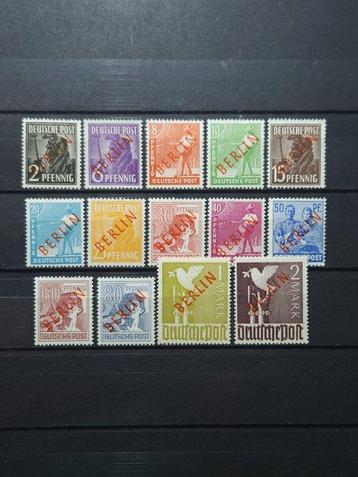 Berlijn 1949 - Berlin Kontrollratsausgaben met rode opdruk beschikbaar voor biedingen