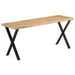 vidaXL Bankje met natuurlijke rand 105 cm massief mangohout, Huis en Inrichting, Verzenden, Nieuw