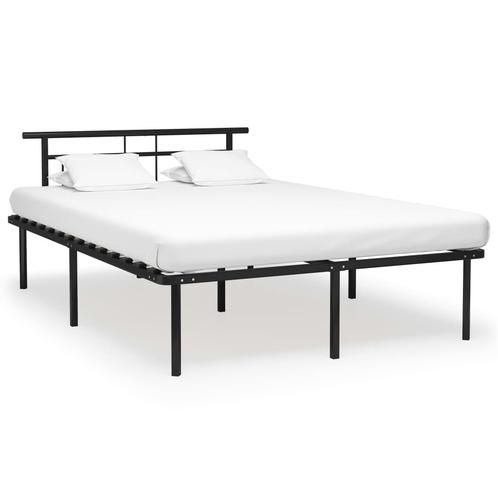 vidaXL Bedframe metaal zwart 160x200 cm, Huis en Inrichting, Slaapkamer | Bedden, Nieuw, Verzenden