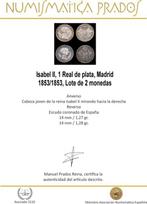 Spanje. Isabel II. Real Madrid 1852/ 1853, Lote de 2 monedas