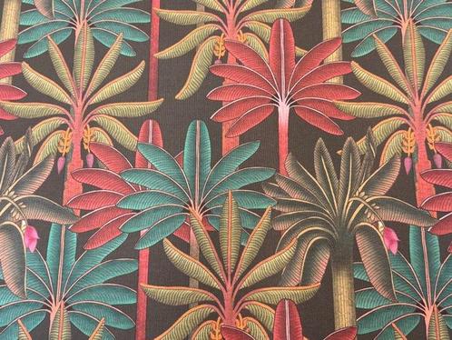 Night Jungle: Tropische stof met exotisch gebladerte -, Antiek en Kunst, Antiek | Tapijten, Tafelkleden en Textiel