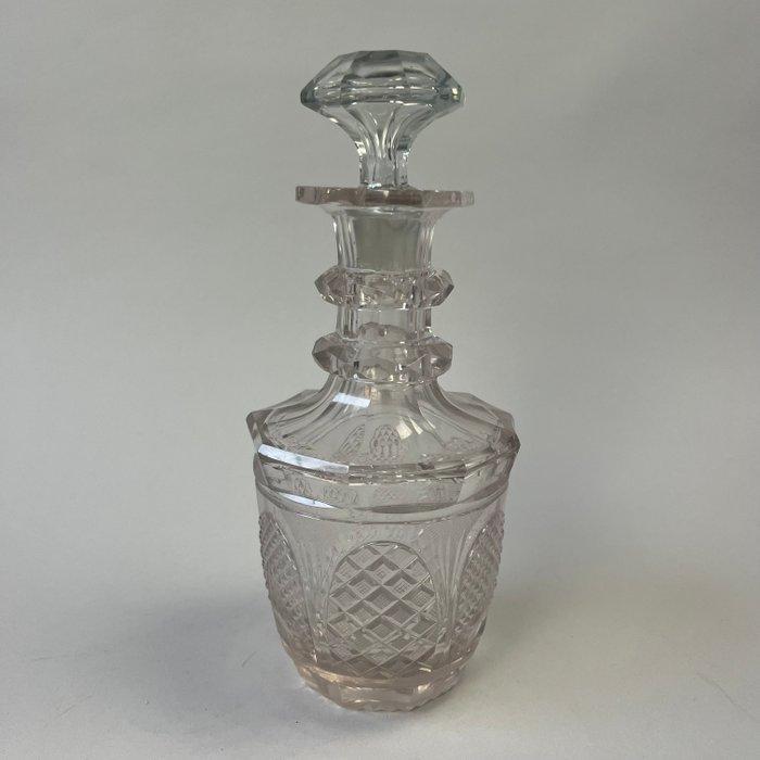 Karaf - Elegant Crystal Decanter - Octogoon – possible, Antiek en Kunst, Antiek | Glaswerk en Kristal